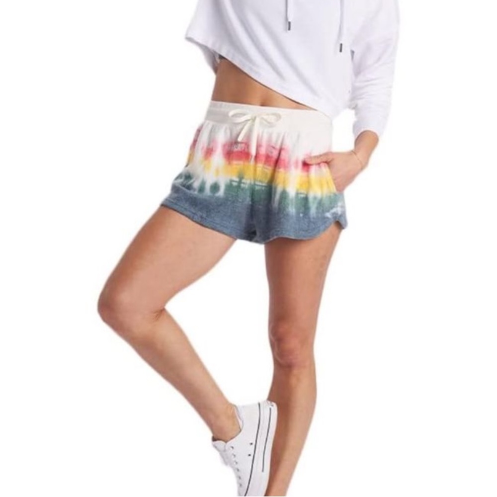 Feat Clothing Women’s Blanketblend Tie Dye Shorts Pink Blue Size M-L (1)